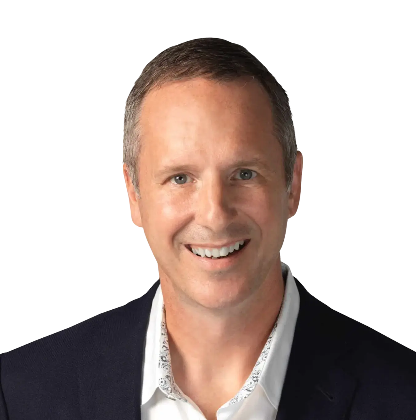 Headshot of Glenn Sanford, Founder of eXp Realty, smiling in a dark suit jacket against a black background.